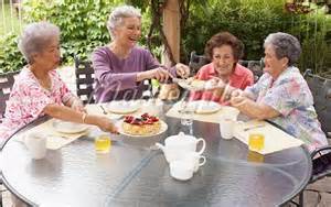 old women eating