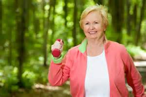 older woman jogging