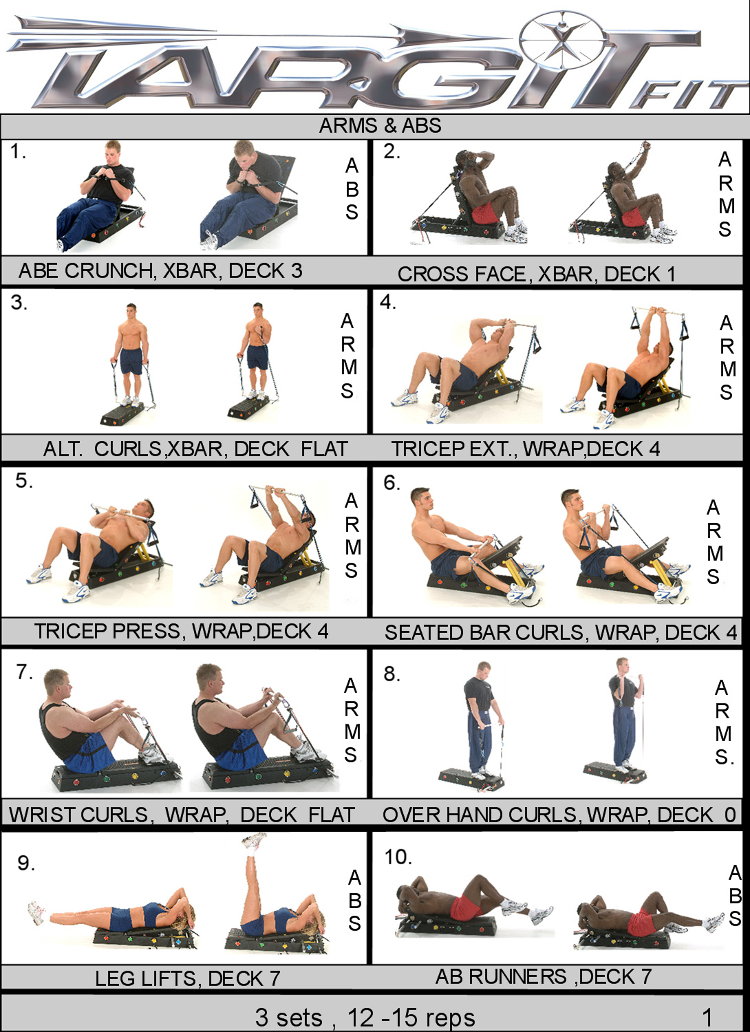 Workout Charts For The Targitfit