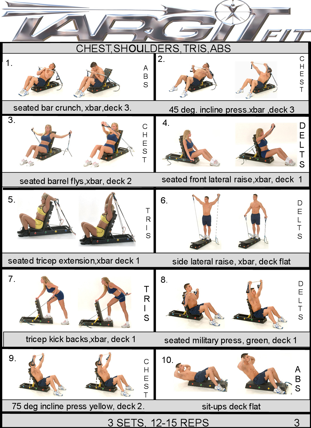 Workout Charts For The Targitfit